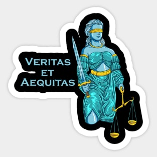 Veritas et Aequitas - Goddess Lady Justice Sticker